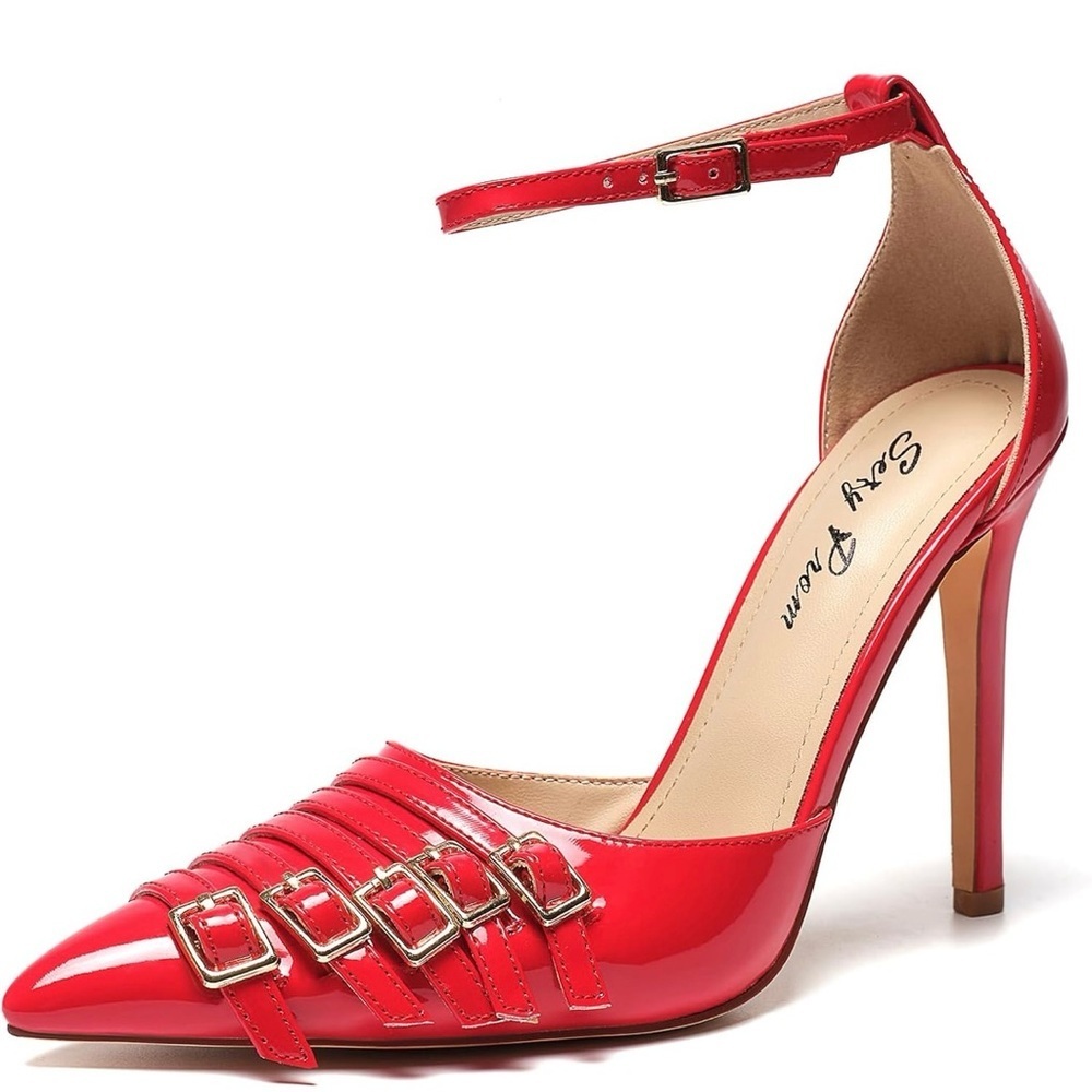 Red Stiletto Heels - Picture 2 of 5